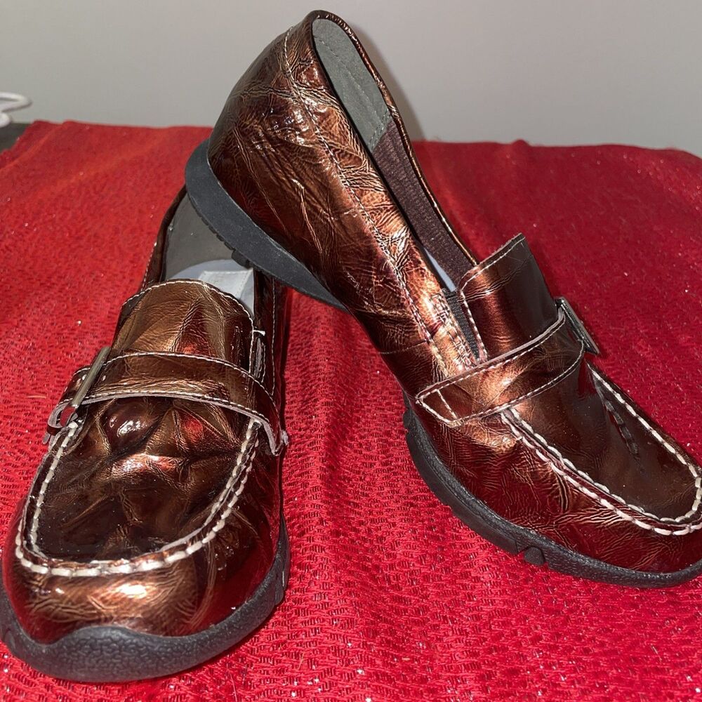 Golfstream Golf Shoes Loafer women shoes Metallic Brown US Size 9M Spikeless